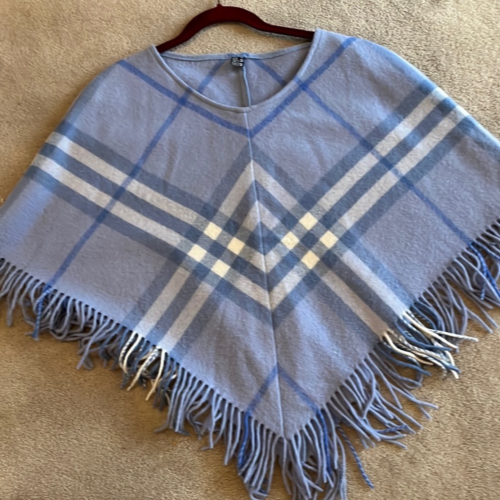 Burberry blue cape!!  No size. Dry clean only.